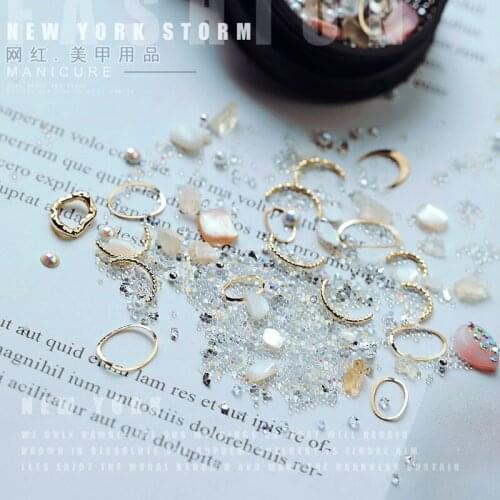 Heart of the Ocean Mixed Drill Jewelry Metal Hollow Rivet Metal Frame Bead Mixed Assembly