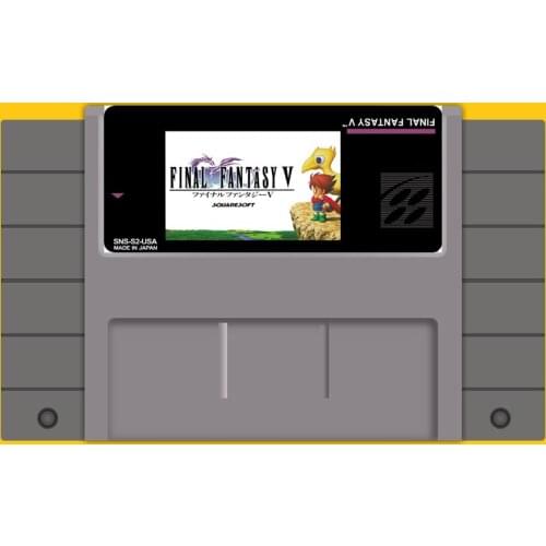 Save File Final Fantasy 5 16 bit Big Gray Game Card For USA NTSC Game Player