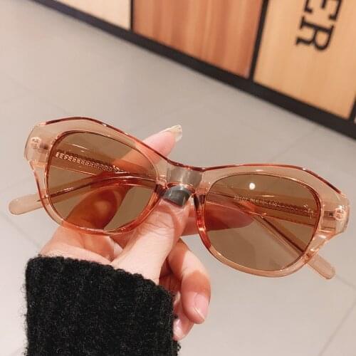 Vintage Gradient Irregular Triangle Cat Eye Sunglasses For Women New Brand Elegant Black Brown Sun Glasses Men Couple Eyewear
