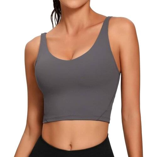 Sport Gym Vest Tanks Women Casual Sports Bras Workout Sleeveless Chest Pad Vest Camis Female Fitness Pullover Tank Crop Tops