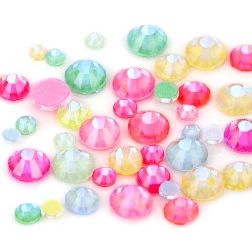 Ss6-ss30 Mixed 1440pcs Flatback Nails Art Crystal Rhinestones Shiny MI Series Rhinestones Glue on Nails Phone Shells Clothes Bag