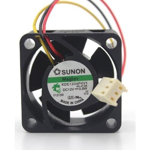 SUNON KDE1204PKV1 4020 4cm DC 12V 0.8W 3 Wires Ultra-quiet Switch Server Square Cooling Fan