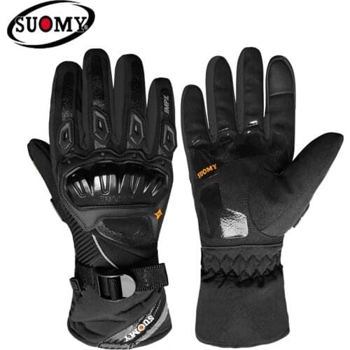 Suomy Waterproof Full Finger Pro Moto Motorcycle Gloves Windproof Motorbike Luvas Cycling Racing Sport Guantes de la motocicleta