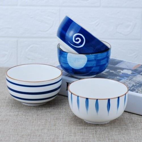 Japanese-style hand-painted ceramic bowl retro hand-painted bowl creative breakfast plate cake plate salad bowl sushi