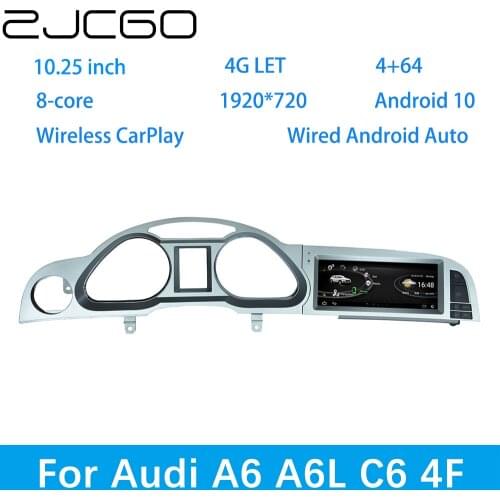 ZJCGO Car Multimedia Player Stereo GPS DVD Radio Navigation Android Screen MMI MIB System for Audi A6 A6L C6 4F 2004~2011