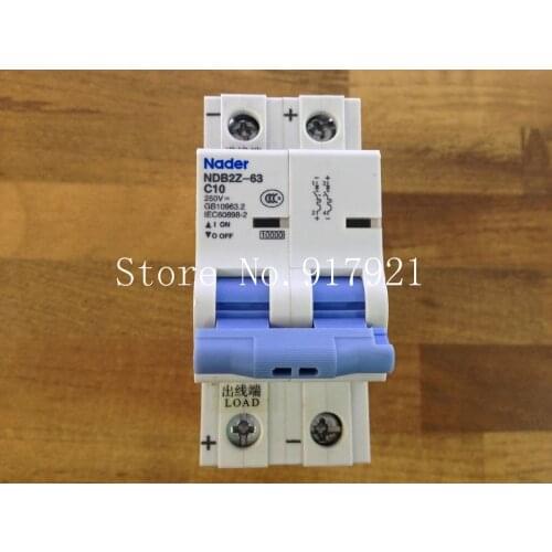 [ZOB] Nader letter NDB2Z-63 C10 2P10A 250VDC to ensure genuine DC circuit breaker --5pcs/lot