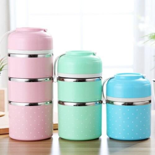 1/2/3 Layer Stainless Steel Lunchbox Insulation Food Soup Container Lunch Box Bag Portable Outdoor Bento Leak-Proof Kitchen Tool