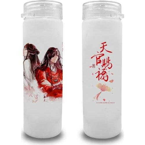 1Pc Japanese Anime Texas Naruto Demon Slayer Glass Cup Cartoon Figure Water Bottle Anime Around