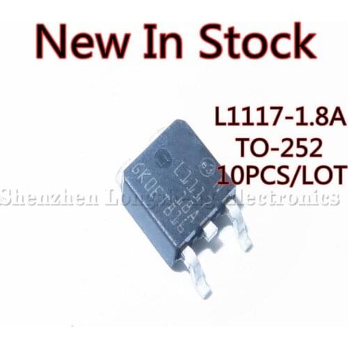 10PCS/LOT L1117-1.8A LD1117-1.8 LD1117ADT18TR TO-252 Common SMD MOS tube