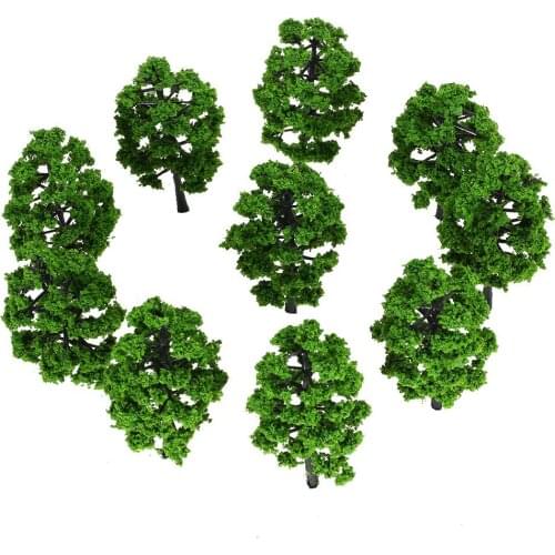10 Pieces Plastic Model Trees Mini Architectural Model Railroad Layout Garden Landscape Scenery Doll Weddings Diorama