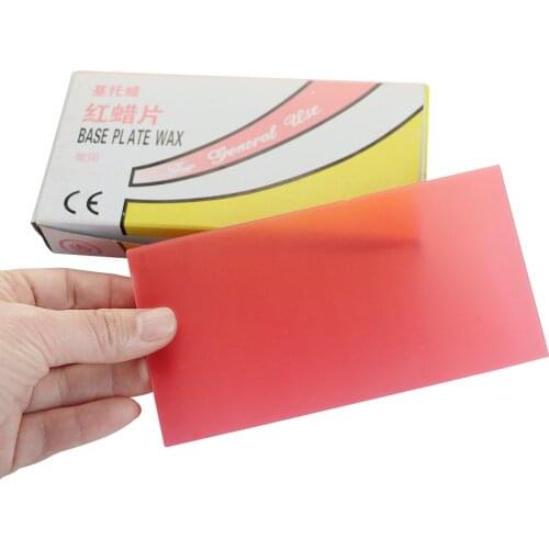 15/18pcs/Box Base Plate Red Wax Thickness 1.3mm Dental Red Wax Flakes Large Wax Plates Casting Wax Dental Dental Technician