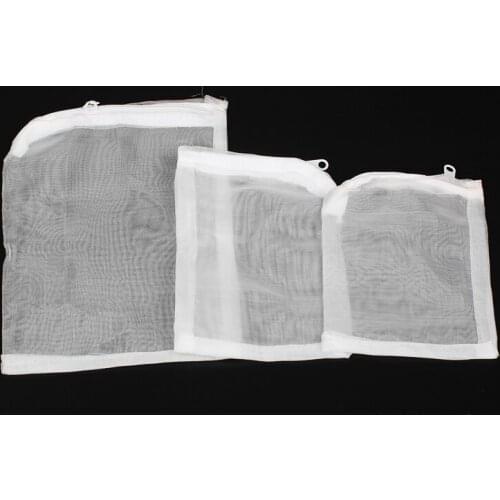 2 Pcs Aquarium Filter Bag Fish Tank Mesh Bag Zipper Net Pond For Bio Ball Active Carbon Isolation Storage