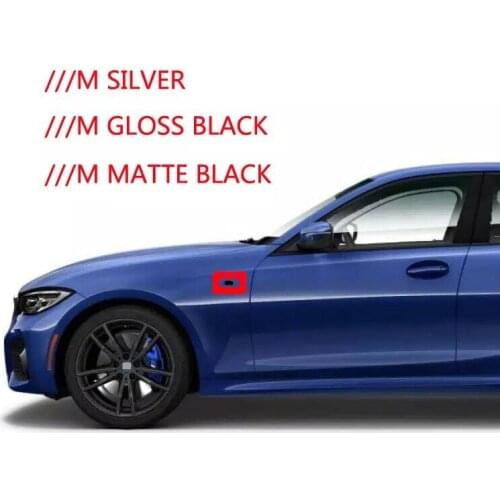 2PCS M Sport / Power Set Emblems Stickers Badges Wing Side for BMW M3 320 325 E36 E46 E90 E92