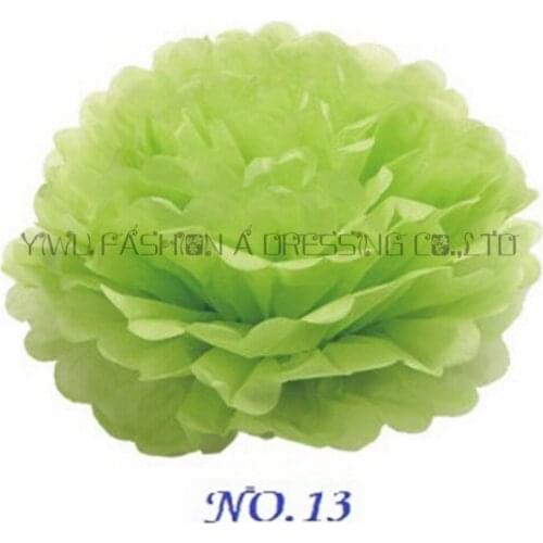 38pcs/lot 8inch(20cm) Lemon Green Flower Paper Tissue Pom Wedding Holiday Party Decorations With 28 Colors Can Be Choosed