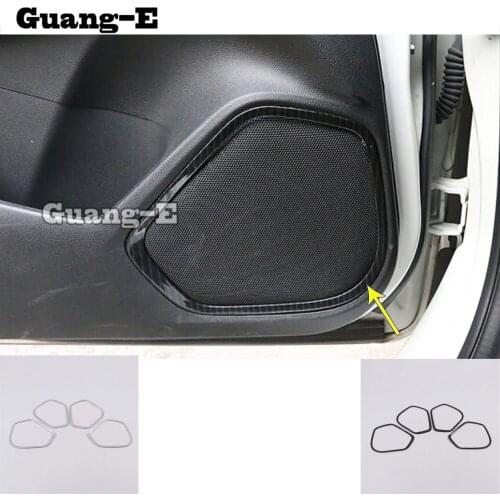 For Honda Fit Jazz 2017 2018 2019 Car Body Styling Door Detector Inside Audio Speak Speaker Sound Cover Lamp Trim Sticks 4pcs