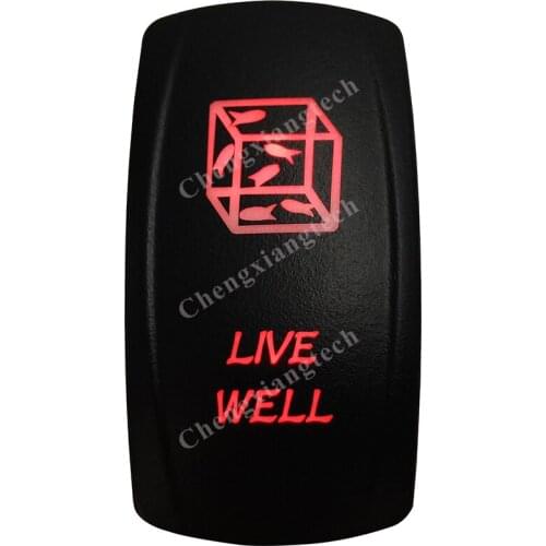 Red Led Car Boat Dashboard Light Rocker Toggle Switch Live Well 5P ON OFF SPST for Carling ARB Narva 4x4 Style