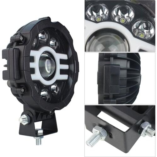 7in Round Exterior LED Projector Headlight H-Type 6 Beads Super Bright Headlamp Replacement for Jeep Wrangler JK JKU CJ Hummer