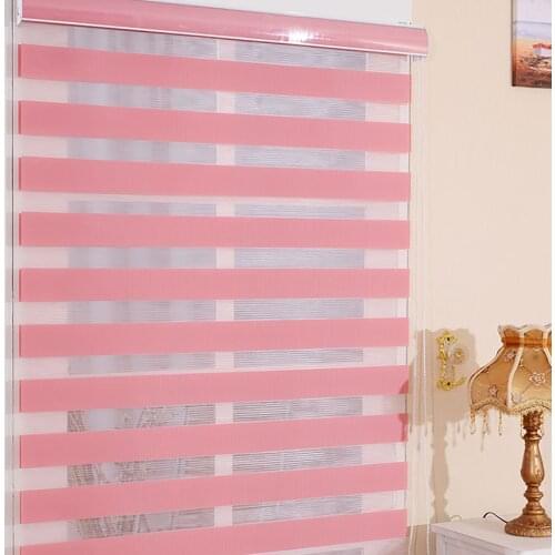 Free Shipping Zebra Blinds Bouble Layer Roller Blinds for Custom Size Zebra Blinds Curtains Waterproof UV Resistant JR1001