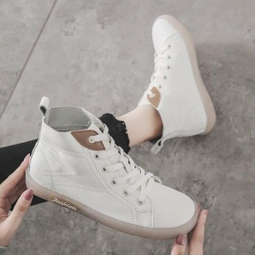 AARDIMI Winter Women' s Genuine Leather Flat Boots Female Ankle Boots Woman Lace Up Rubber Boots Ladies Sports Casual Footwear