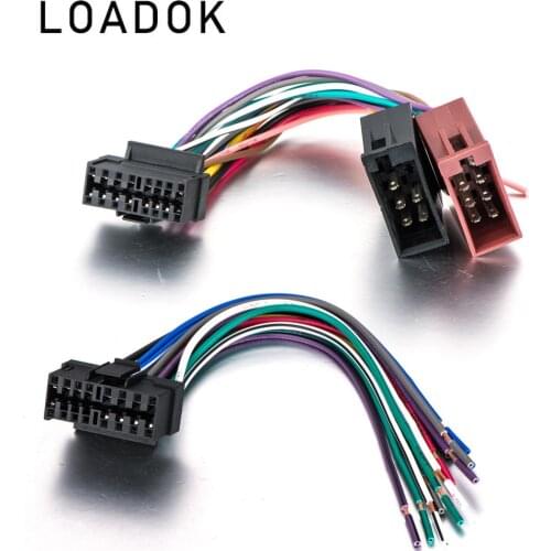 For Sony Car CD Radio Audio Stereo ISO Standard Wiring Harness Connector Wire Adaptor Plug Cable for Sony CDX MEX DSX WX