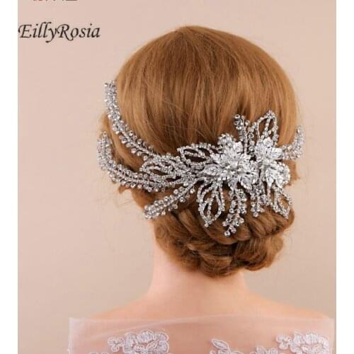 EillyRosia Wedding Hair Accessories Women Rhinestones Fashionable Hair Jewelry Accesorios mujer bijoux de tete mariage