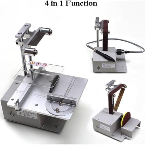 Electric Belt Sander Mini Ponceuse Multi-function Cutting Machine Table Saw Woodworking Desktop Sanding Grinding Machine
