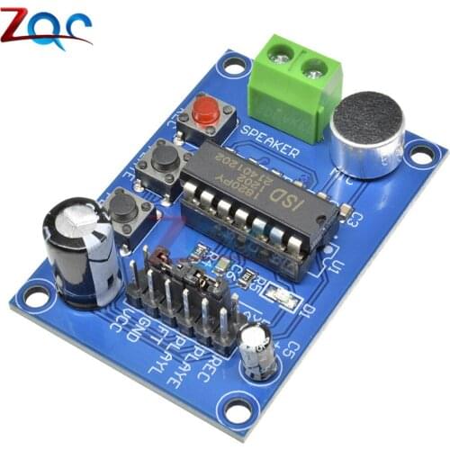 ISD1820 Sound/Voice Board Recording and Playback Module Blue PCB Version On-board Microphone Sound Recording Module