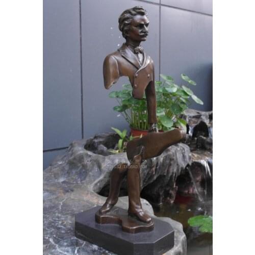 Arts Crafts Copper Modern Abstract Man Bronze sculpture Antiques Studio Decor Art Gallery Soul Journey sculpture decorative mode