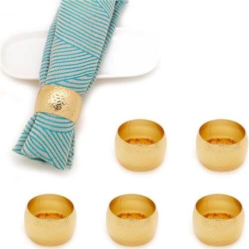 1Pc Napkin Ring Chinese Napkin Buckle Metal Napkin Ring Model Room Napkin Buckle Cloth Circle Simple Modern Round