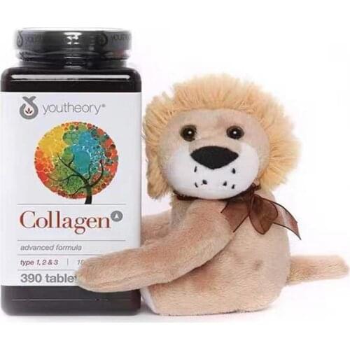 US imports Youtheory Collagen Collagen tablets contain 18 kinds of amino acids + VC 390 tablets and 1 bottle free delivery