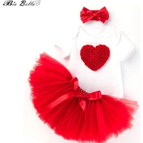 Infant Baby Girls Clothes Set Tutu Skirt+Bodysuit+Headband 3Pcs Kids Girls Party Birthday Clothing Lovely Party Outfits Clothing