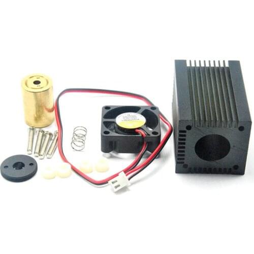 33mm*33mm*50mm DIY 9.0mm Laser Diode Housing/Host/Case/Shell w/ 405nm 450nm Glass Focus Lens