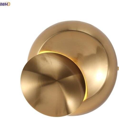 IWHD Creative Iron Rotatable Wall Lamp LED Nordic Wandlamp Wall Light Bedside Bathroom Lights Fixtures Applique Murale Luminaire