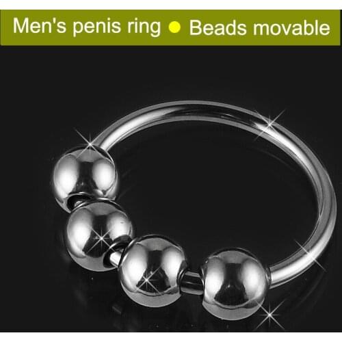 Metal Male Delay Ring 4 Beads Penis Ring for Male High Performance Adult Sex Toy SN-Hot