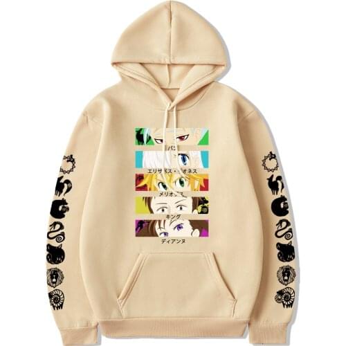 Kawaii Anime Manga The Seven Deadly Sins Meliodas Hoodies Sweatshirt Men Women Harajuku Casual Streetwear Pullover Winter Hoodie