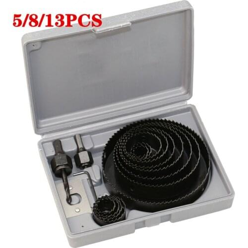 8/ 11/ 16pcs/set Carbide Mandrels Saws Core Drill Bits Set Wood Twist Drilling Set 19-127mm Wood Metal Cutter With Box