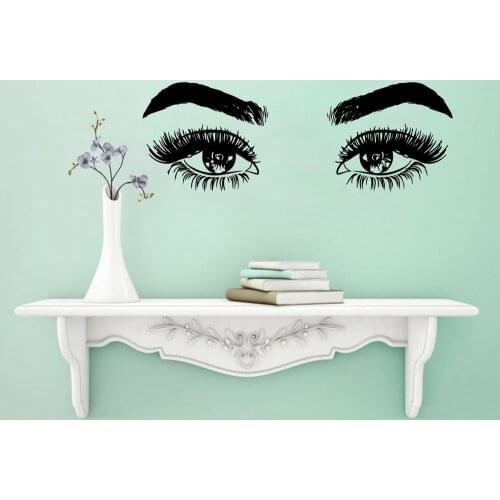NEW Eyelash Wall Stickers Self Adhesive Art Wallpaper For Kids Rooms Decoration Wall Art MURAL Drop Shipping