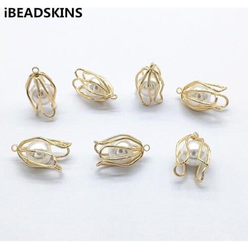 New arrival! 23x12mm 20pcs Real gold-plated Tulip Shape charm for Hand Made Earrings DIY parts,Jewelry Findings & Components