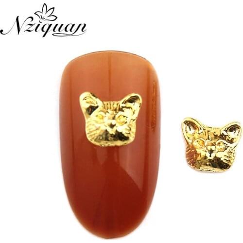 New NZIQUAN 20PCS sticker charm geometric golden metal alloy ladies art nail decoration DIY nail decoration nail art
