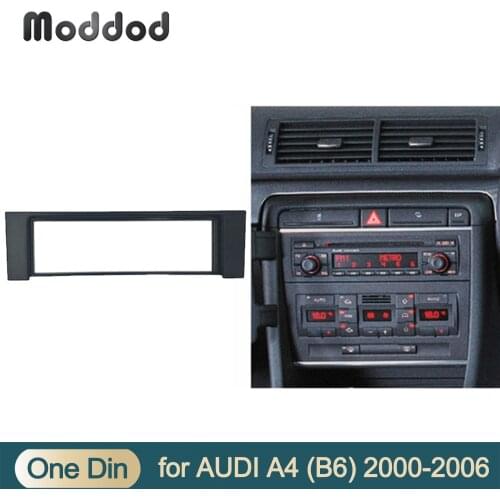 Single One Din for Audi A4 Fascia Radio CD DVD Stereo Panel Dash Frame Mount Installation Trim Kit Plate Bezel