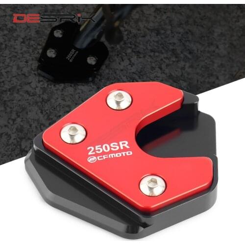 DESRIK Motorcycle Kickstand Plate Extension Pad Stand Enlarger For CFMOTO CF 250SR cf250sr CF 250 SR Accessories