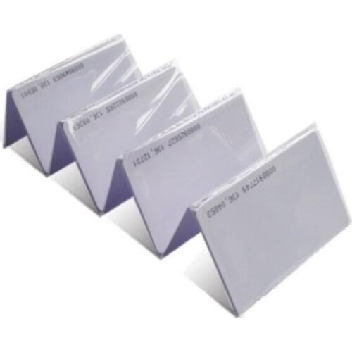 Contactless EM4100 125KHz RFID Card TK4100 Chip White PV Key Card Tag Read Only for Hotel Door Lock Access Control System