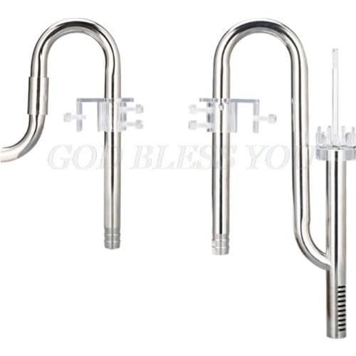 Aquarium Fish Tank Filter Inflow Outflow Lily Pipe Oil Film Remover Set Stainless Steel Tube with Surface Skimmer Drop Shipping