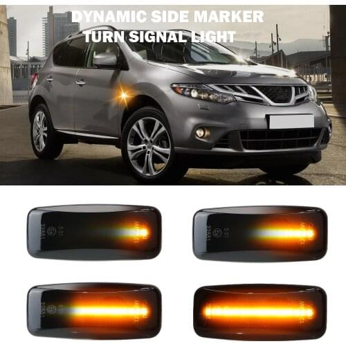 LED Dynamic Side Marker Smoked Lens For Sylphy, Bluebird Sunny, Teana J31, Murano 2PC/Set Amber 12V 3W Turn Signal Light