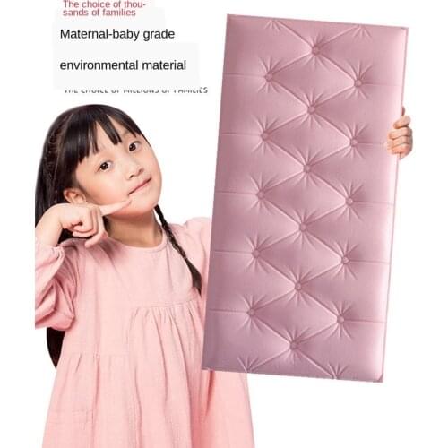 Thickening self-adhesive headboard soft bag anti-collision tatami 3d stereo wall stickers bedroom background wall decoration