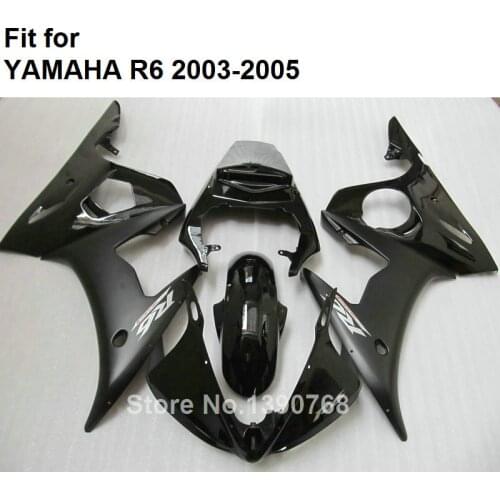 High Quality Plastic Fairings For YAMAHA Matte Black YZF R6 2003 2004 2005 Motorcycle Fairing Kit R6 03 04 05 HZ37