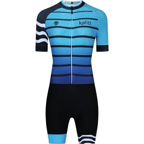 2020-kafitt Team Triathlon Suit Cycling Jersey Skinsuit Maillot Women Short Sleeve Gel Breathable Pad Jersey Sets Summer 004