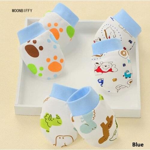 100% Cotton Baby Anti Scratching Gloves Newborn Gloves Protection Face Baby Mittens Glove Infant Accessories 1pair