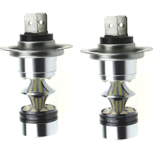 1 Pair H7 6000K 100W LED 20-SMD Projector Fog Driving DRL Light Bulbs HID White JA55
