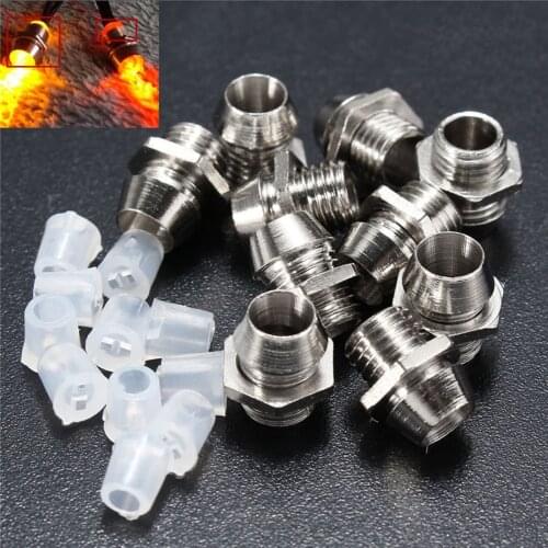 10pcs/lots New 3mm Round Chrome Metal Plastic Lamp LED Emitting Diode Bezel Holder